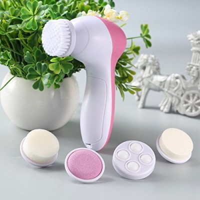 Women Care Vibrating Soft Sonic Facial Spa Cleaning Brush Cleanser Massager Cleansing